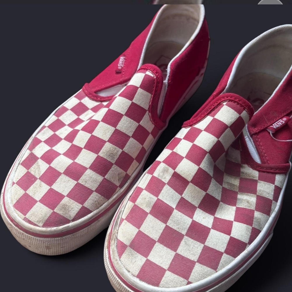 💋red and white vans💋